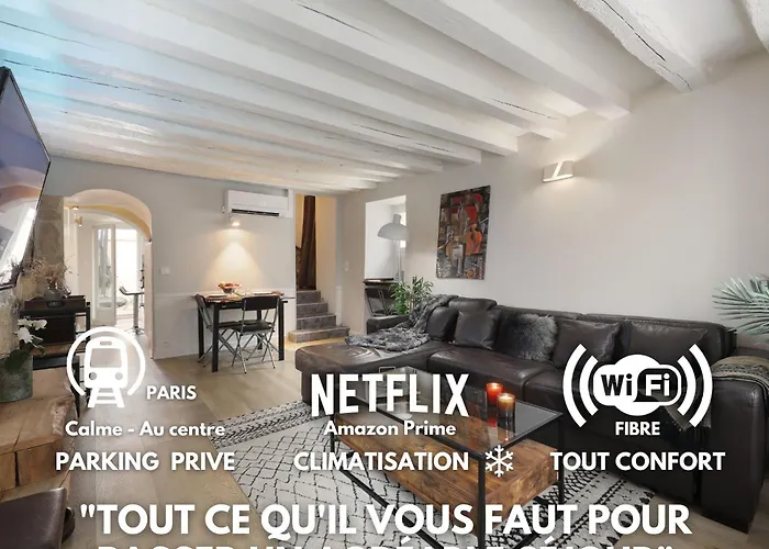 Maison Exception Proche Cdg Paris Asterix Chantilly Climatisation Parking